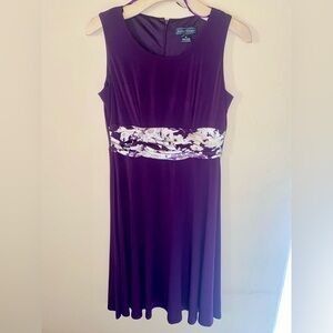 Jessica Howard Purple Maxi Dress with Floral Detail